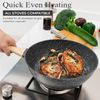 12 Pcs Pots and Pans Set, Nonstick Cookware Sets Black Granite Induction Cookwar