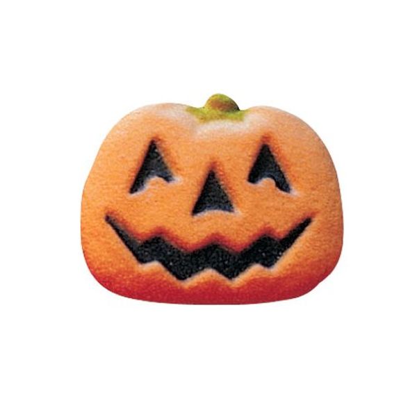 Halloween Pumpkin with Face Sugar Decorations Cookie Cupcake Cake 12 Count