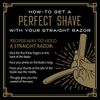 BRV MEN Professional GERMAN Steel Straight Edge Barber Razor - 100 Lord Platinum Single Edge Razor Blades - 100% German Stainless Steel Shavette - Shaving Knife For Men and Women - Black
