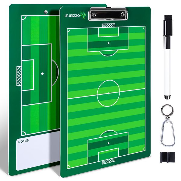 Dry Erase Coaches Clipboard，Soccer Whiteboard for Coaches Double-Sided Soccer Clipboard for Coaches Writable and Erasable Dry Erase Coaching Board Coaching Board Gift