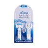 Triple Bristle Replacement Brush Head Refills | Innovative 3 Head Design | Compatible with Triple Bristle Brand Sonic Toothbrush | Color Changing Indicator Bristles | 2 Pack (Blue)