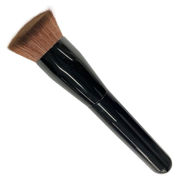 Shishida Seishindo LQ-04 Makeup Brush, Foundation Brush, Large, Diagonal Flat Type, Made in Japan, Black, Approx. 4.9 x 1.1 x 0.9 inches (12.5 x 3 x 2.3 cm)