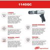 Quick Change Air Hammer 3-Piece Chisel Set 2-5/8" Stroke 401 Shank Power Tools