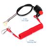 Tether Snowmobile， Terisass Engine Kill Switch 12v Dc Motorcycle Emergency Engine Kill Stop Switch Universal with Tether Lanyard Cord+7+kill switch motoneige+ outboard kill switch
