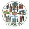 Decorative Plates Fine Porcelain with London Popular Scenes and Icons - London Collectable Souvenir (Small - 10 cm, Multi Colour - Coat of Arm)