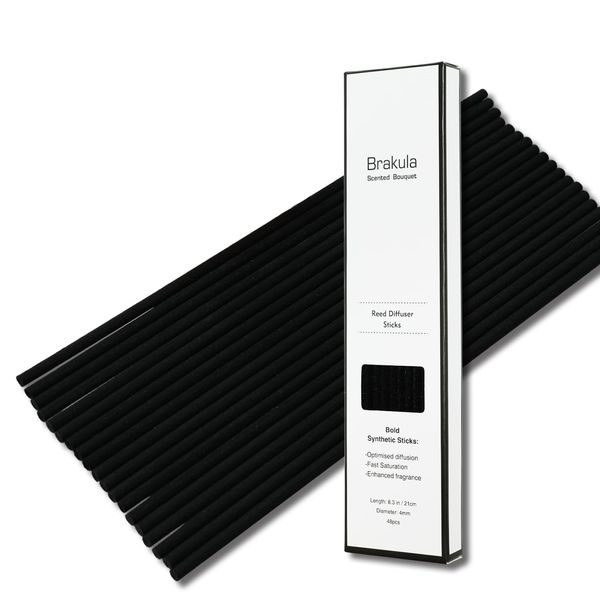 Brakula Reed Diffuser Sticks - 48Pcs Black