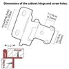 20Pc 1/2" Overlay Semi Partial Wrap Kitchen Cabinet Hinges Self Closing w/Screws