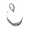 Oval Engravable Disc sterling silver charm .925 x1 discs charms pendants