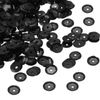 Sourcing Map Loose Sequins, 2400Pcs, Black, PVC, Round, 6mm, Sequins, Craft Bead