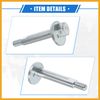 Partuto 4 Pcs Eccentric Alignment Camber Bolt Compatible for Mitsubishi Montero 2001-2006, Durable Metal Silver Tone Alignment Caster Fitting Adapter Replacement