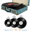 Suitcase Record Player Vinyl Turntable with Built-in Bluetooth Receiver 3 Speed 