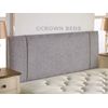CROWNBEDSUK QUALITY PORTOBELLO CHENILLE HEADBOARD 2ft6,3ft,4ft,4ft6,5ft,6ft (2FT6 SMALL SINGLE, Light Grey)