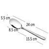 Saedy Set of 6 Large Stainless Steel Serving Spoons