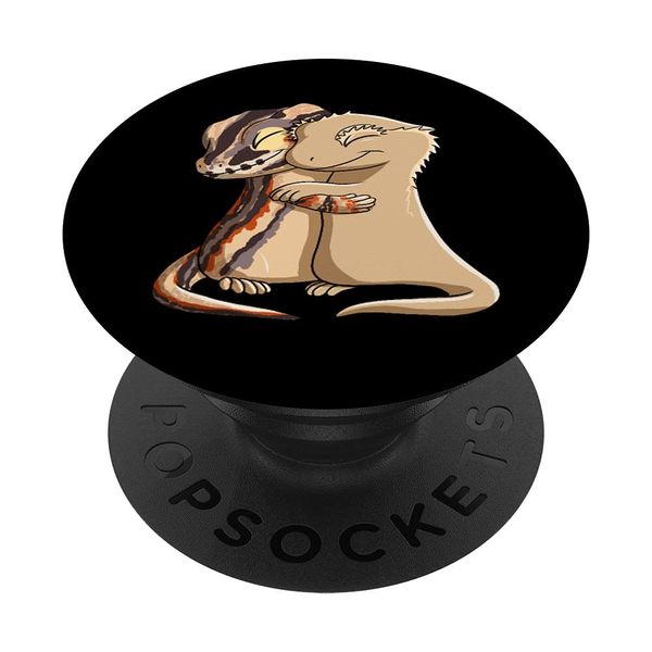 Reptile Gargoyle Gecko Hugging Crested Gecko PopSockets Swappable PopGrip