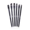 MSQ Eyeshadow Brush, 6 Pieces, Makeup Brush, Premium Fiber Hair, Ultra Soft, Daily Makeup, Portable, Suitable for Sensitive Skin, Black