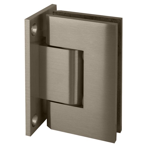 CRL GEN337BN Nickel Geneva 337 Adjustable Wall Mount Full Back Plate Hinge