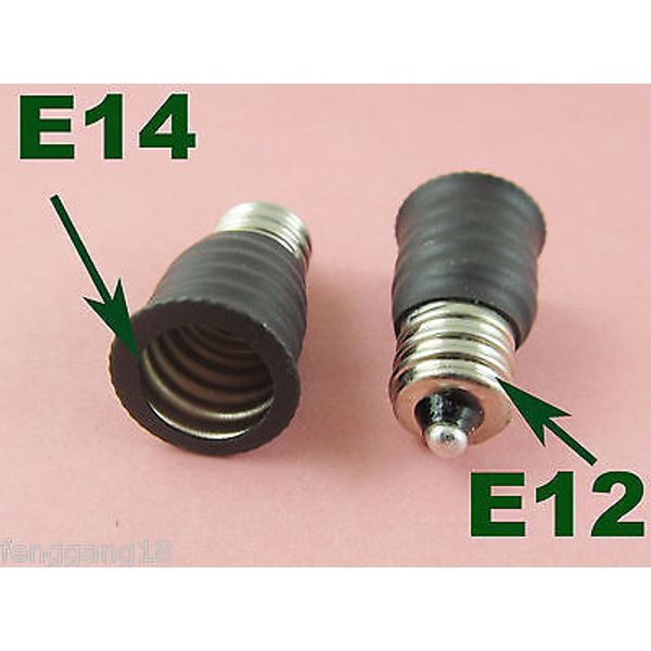 10pcs US E12 To European E14 Candelabra Base Socket LED Light Bulb Lamp Adapter