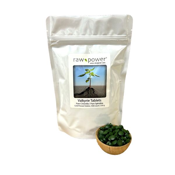Valkyrie Tablets for Pets  (1000 count, 250g, cold-pressed, chlorella/spirulina)