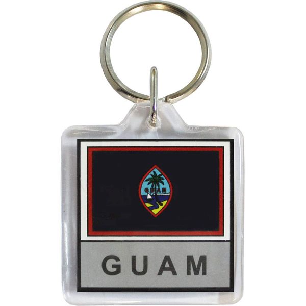 Flagline Guam- Country Lucite Key Ring
