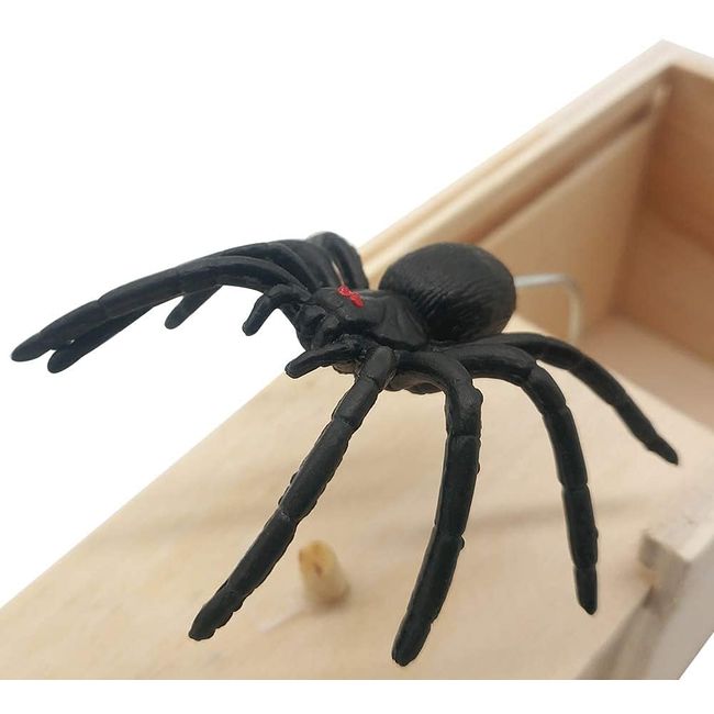 ZOYUBS Scary Box, Halloween Toy, Sneaky Box, Prank Box, Popping Spider, Funny Party Goods, Spider Box, Mini Wooden Box, Spider, Party Goods, Scare Box, Poisonous Spider, Prank Goods, Prank, Wooden