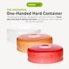 humangear GoTubb | Hard Container | Easy Open | Food-Safe Material, Clear/Orange/Red, Medium