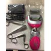 Callus Remover Rechargeable Ped egg power ball plus 3 extra rollers pink /purpel