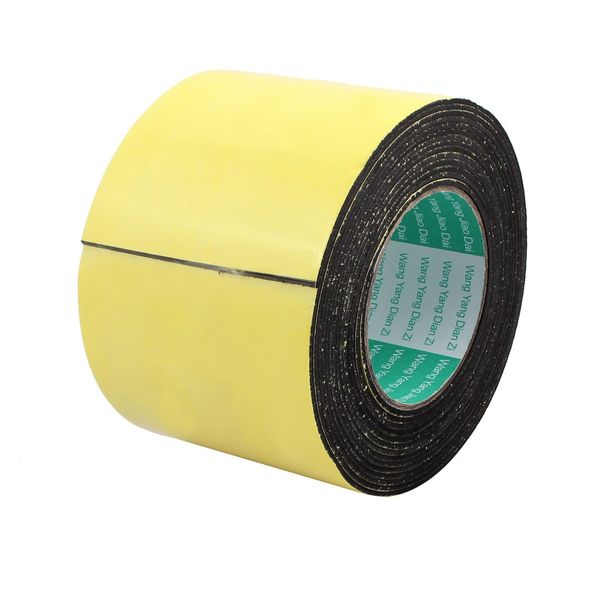 Sourcingmap 100mm Width 2mm Thickness EVA Single Side Sponge Foam Tape 5 Meter Length for Door Window