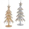 Kurt Adler 6.5" Platinum Christmas Tree Ornaments,