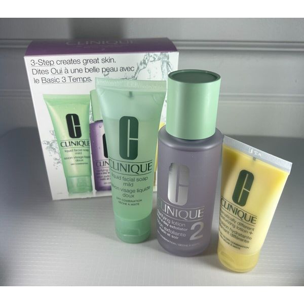 NEW CLINIQUE 3-Step Creates Great Skin Set Type 2 (Dry Combination)