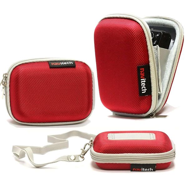 Navitech Red Hard Protective Earphone/Headphone Case Compatible with The Bose SoundSport Wireless Headphones