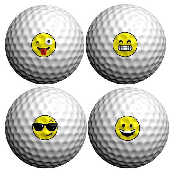 Golfdotz | Emoji Faces Design | Golf Ball Markers | Golf Accessories | Golf Ball Customizers | 32 Count