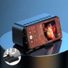 Wireless Bluetooth Digital Mirror LED Alarm Clock with Speaker MP3 Player Black