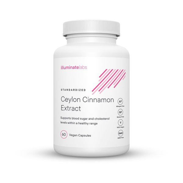 Illuminate Labs Ceylon Cinnamon Extract Capsules | 1000 mg | Third-Party Tested | Research-Backed Formulation