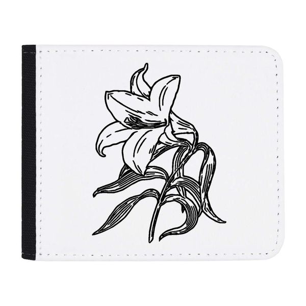 Azeeda 'White Lily Flower' Wallet (WL00023330)