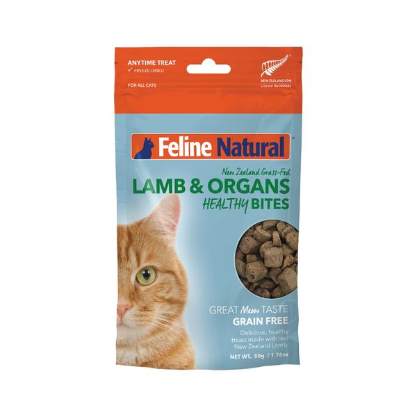 Feeline Natural Freeze-Dried Cat Treats Lamb Treats 1.8 oz (50 g)