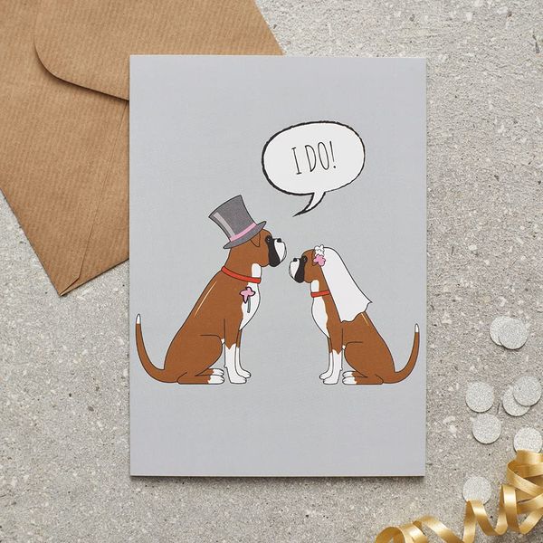 Sweet William Boxer Wedding/Engagement Card