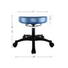 17" Table Height Adjustable Round Seat ,Spa, Medical, Lab, Cleanroom, Blue