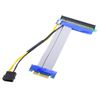 Cablecc PCI-E Express 4x to 16x Flex Cable Extender Converter Riser Card Adapter with 4pin Power 15cm
