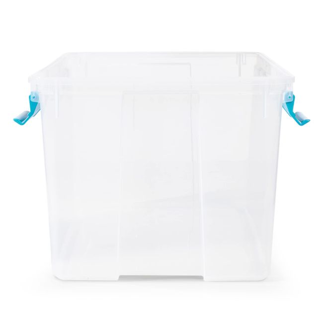 6pcs 66 Qt. Latch Box Plastic Storage Bin Container Organizer for Clothing  Clear