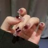 Lwenjing LK15209 Nail Tips, 3D, Handmade, Wedding, Cute, Short, Popular, Japanese Style, Bride Nails, Glossy, Pack of 24