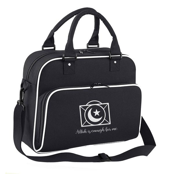Flox Creative Black and White Junior Dance Bag Allah is Enough for Me