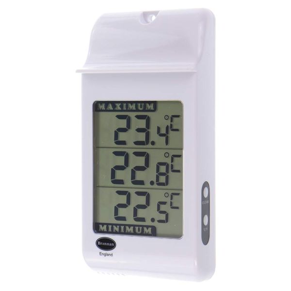 Großes Display Digitale max min Thermometer - weiß