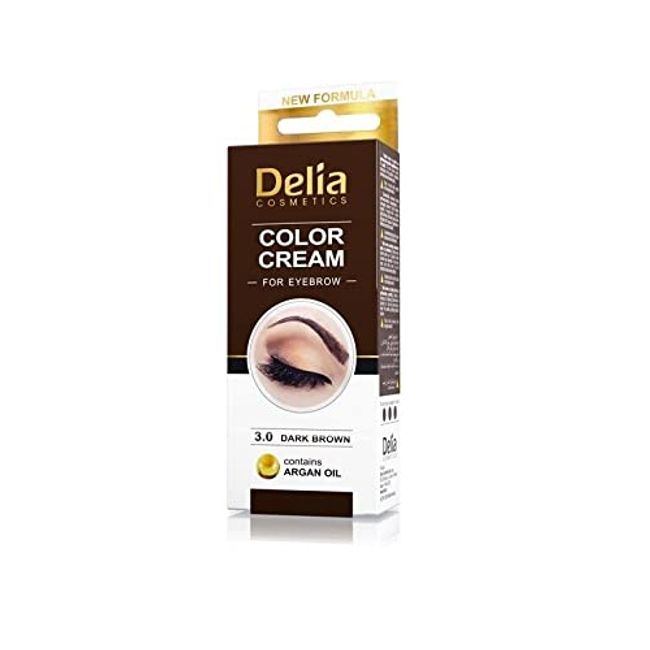 DELIA HENNA/COLOR CREAM EYEBROW PROFESSIONAL TINT KIT SET Dark Brown