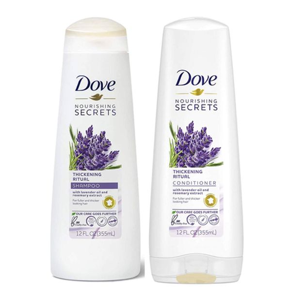 Dove Nourishing Rituals Haircare - Thickening Ritual - Shampoo & Conditioner Set - Net Wt. 12 FL OZ (355 mL) Per Bottle - One Set