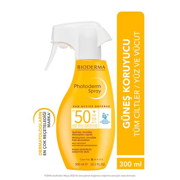 PHOTODERM SPRAY SPF50+ BRİGHTENİNG FAMİLY SİZE HİGH PROTECTİON SUNSCREEN SPRAY 300 ML PSSN1847