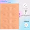 6 Pcs 3D Tattoo Practice Eyebrow Eyeline Practice Skins Permanent Eyebrow Makeup Training Lip Skins for Beginners and Fake Skin Sheets For Professionals