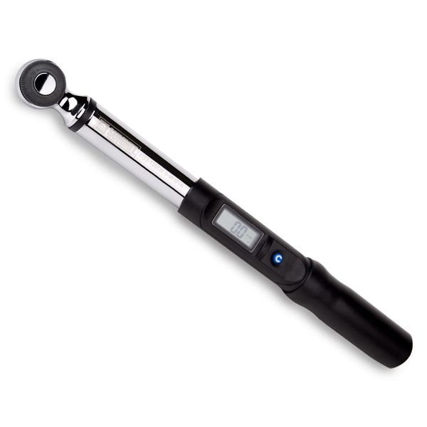 Summit Tools 3/8 inch Digital Torque Wrench, 5-99.5 ft-lbs (6.8-135 N-m) Torque Range, LCD Display, Calibrated (ES3-135CN), Blue