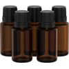 Aromatherapy 15 mL Glass Bottles with Droppers, 5 Bottles