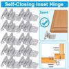 20PCS 3/8"Inset Kitchen Cabinet Hinges Self Closing Face Mount Cupboard Hinges