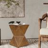 18'' Tall Unique Concrete Side Table Decor Outdoor Handmade End Table Geometric